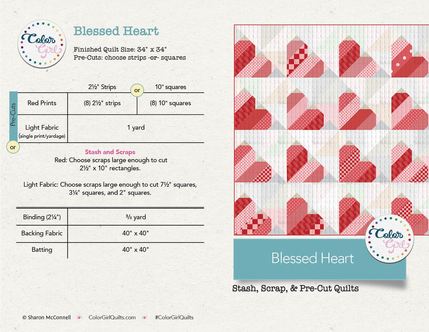 Blessed Heart Quilt Pattern