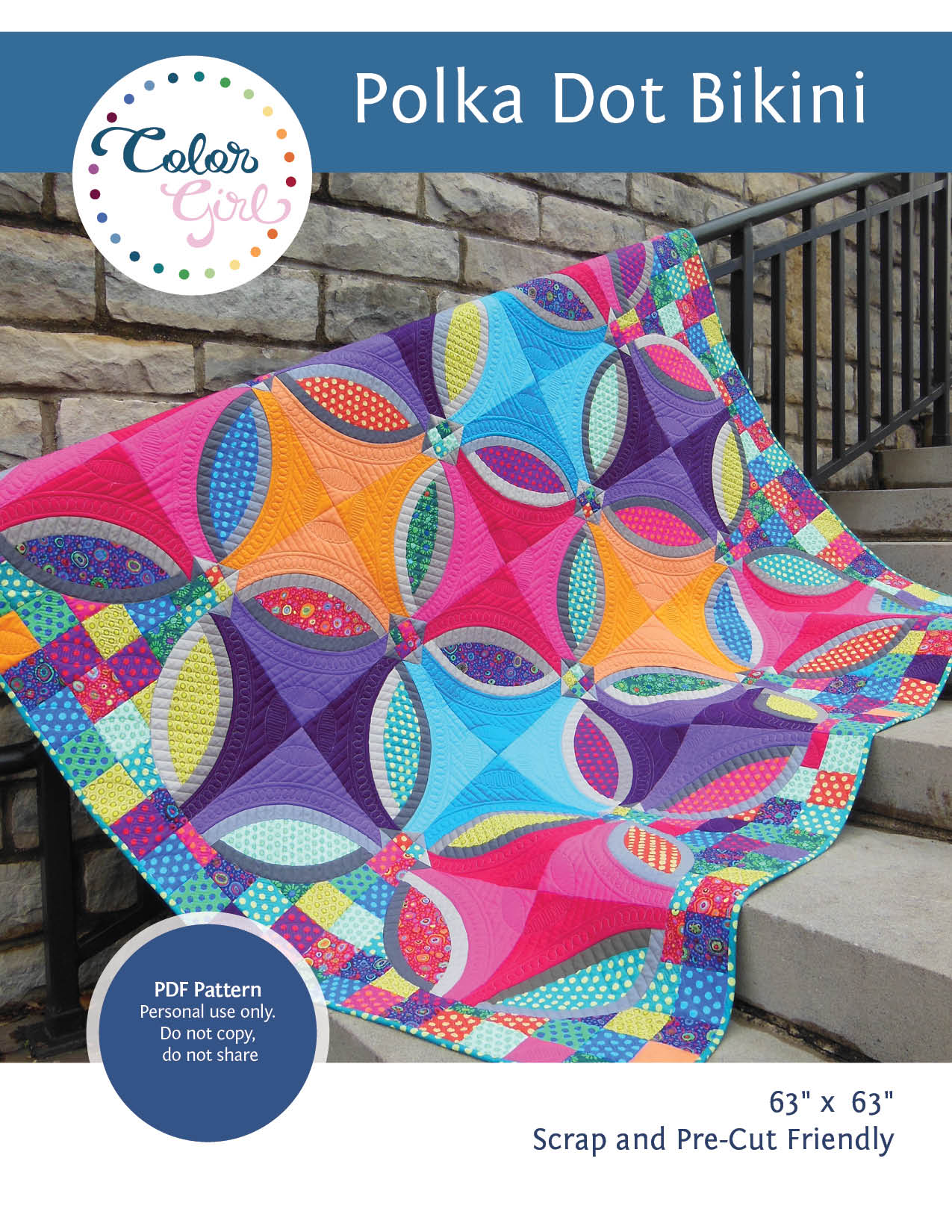 Polka Dot Bikini Quilt Pattern (four patterns)