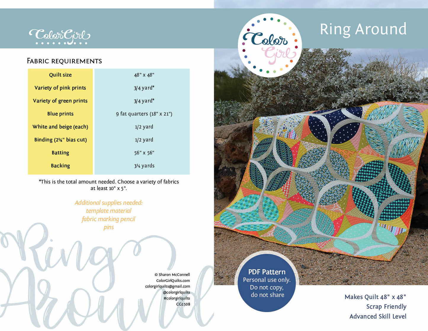 Ring Around Quilt Pattern