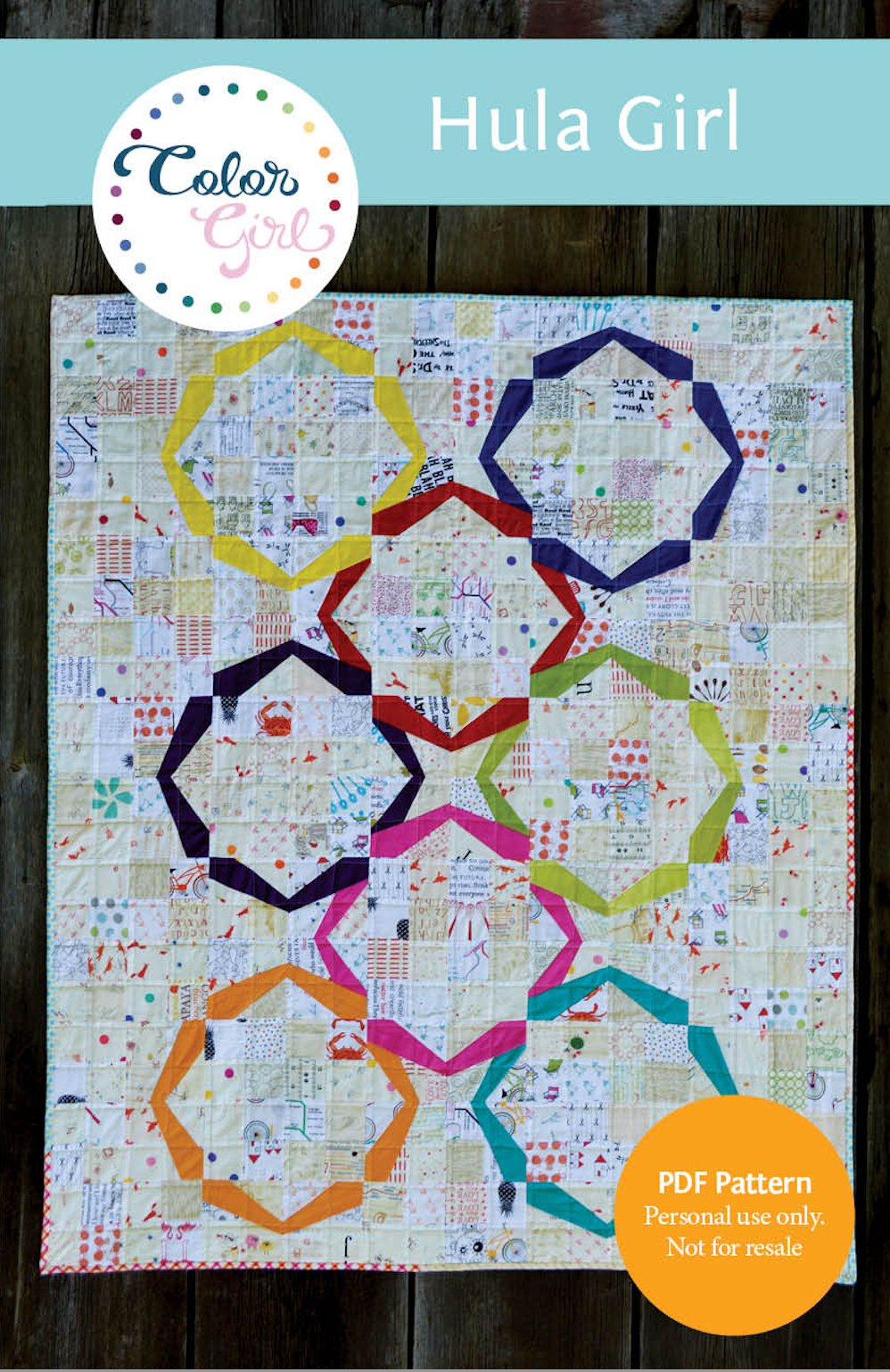 Hula Girl Quilt Pattern (four patterns)