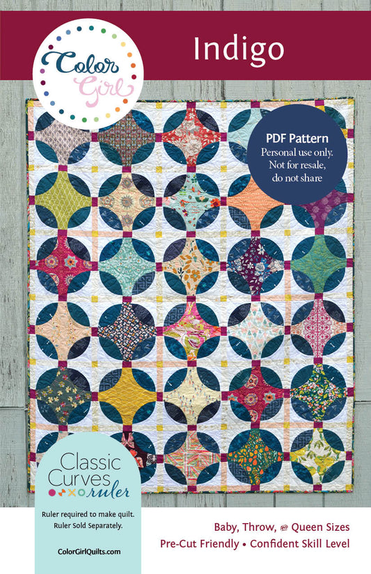 Indigo Quilt Pattern (four patterns)