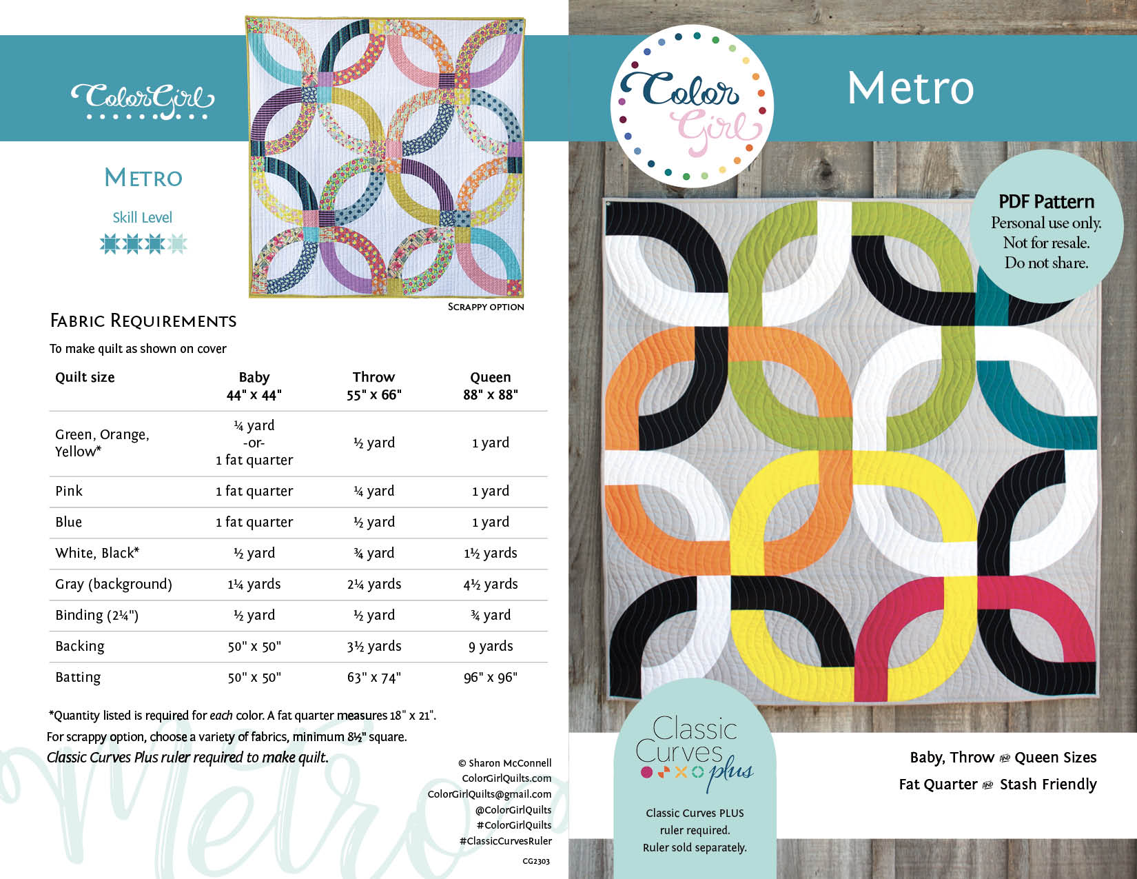Metro Quilt Pattern – Color Girl Quilts