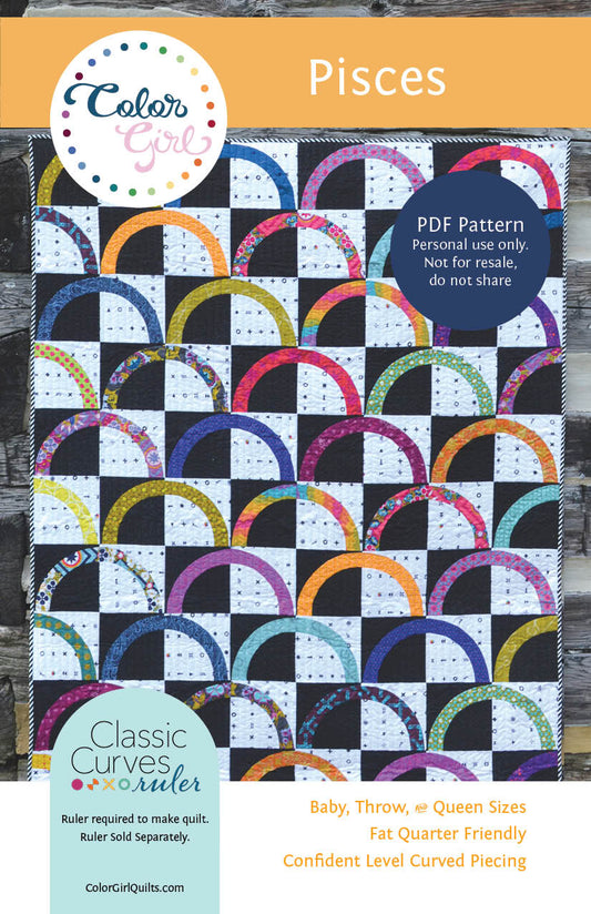 Pisces Quilt Pattern (four patterns)