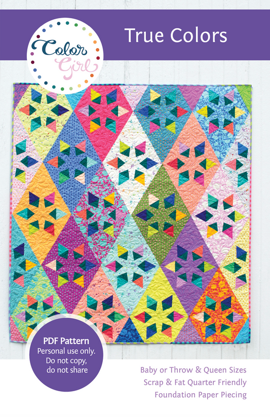 True Colors Quilt Pattern (4 patterns)