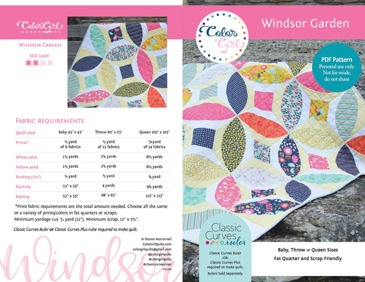 Windsor Garden Quilt Pattern Color Girl Quilts