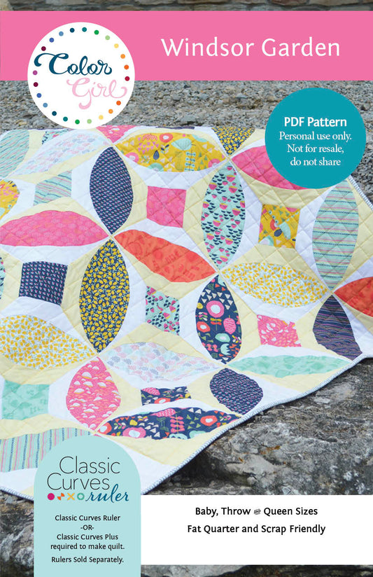 Windsor Garden Quilt Pattern (four patterns)