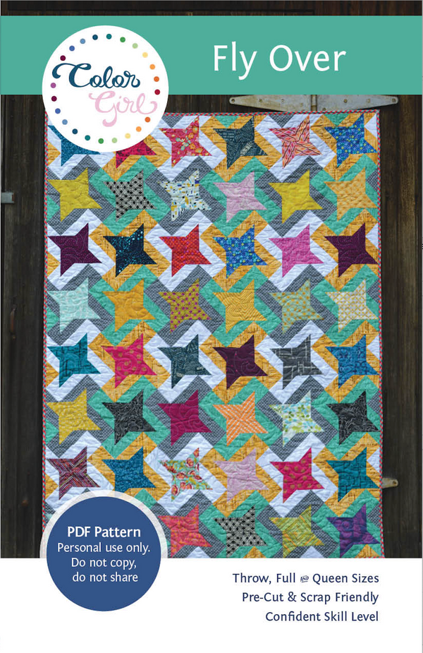 Fly Over Quilt Pattern (four patterns) – Color Girl Quilts