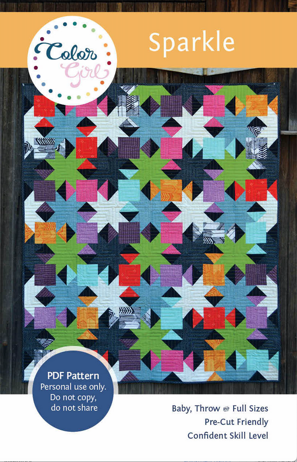 Sparkle Quilt Pattern (four patterns) – Color Girl Quilts