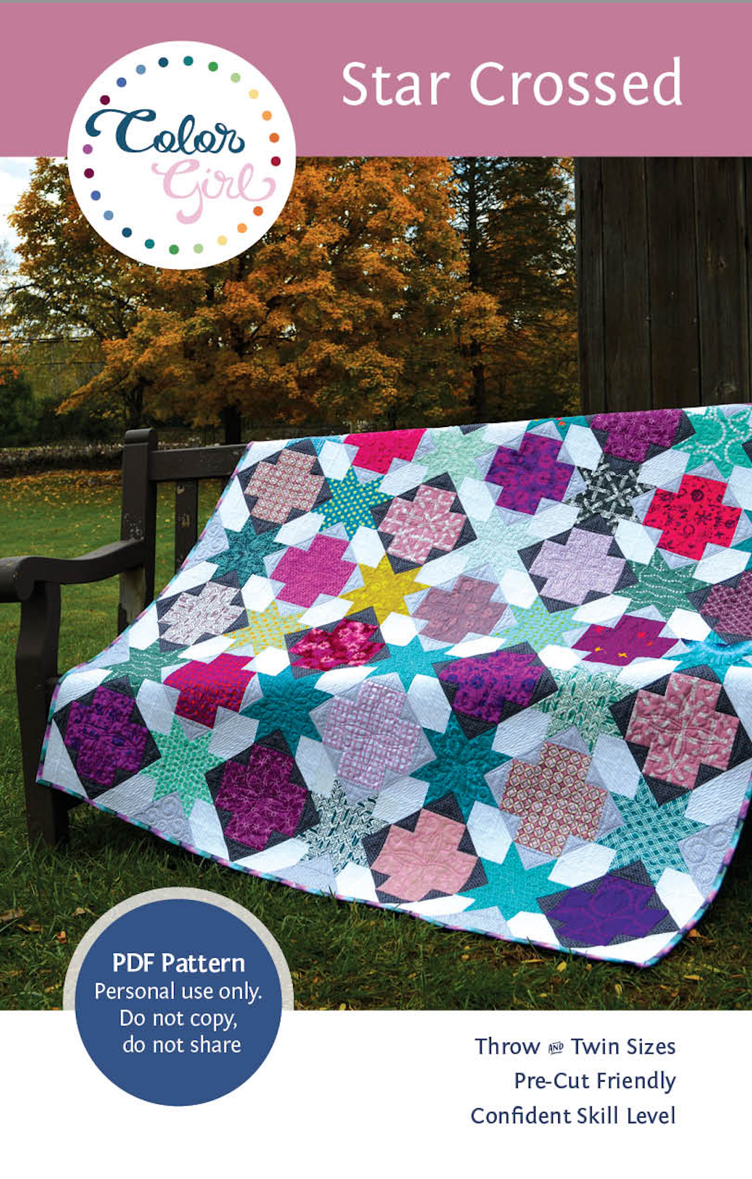 Star Crossed Quilt Pattern (four patterns)