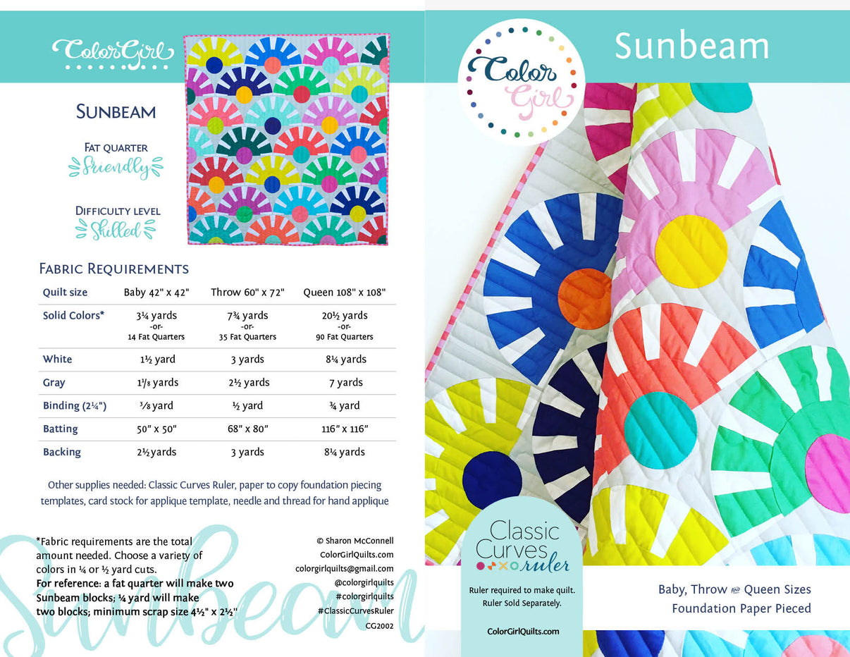 Sunbeam Quilt Pattern – Color Girl Quilts