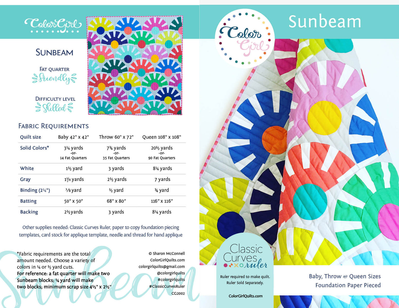 Sunbeam Quilt Pattern – Color Girl Quilts