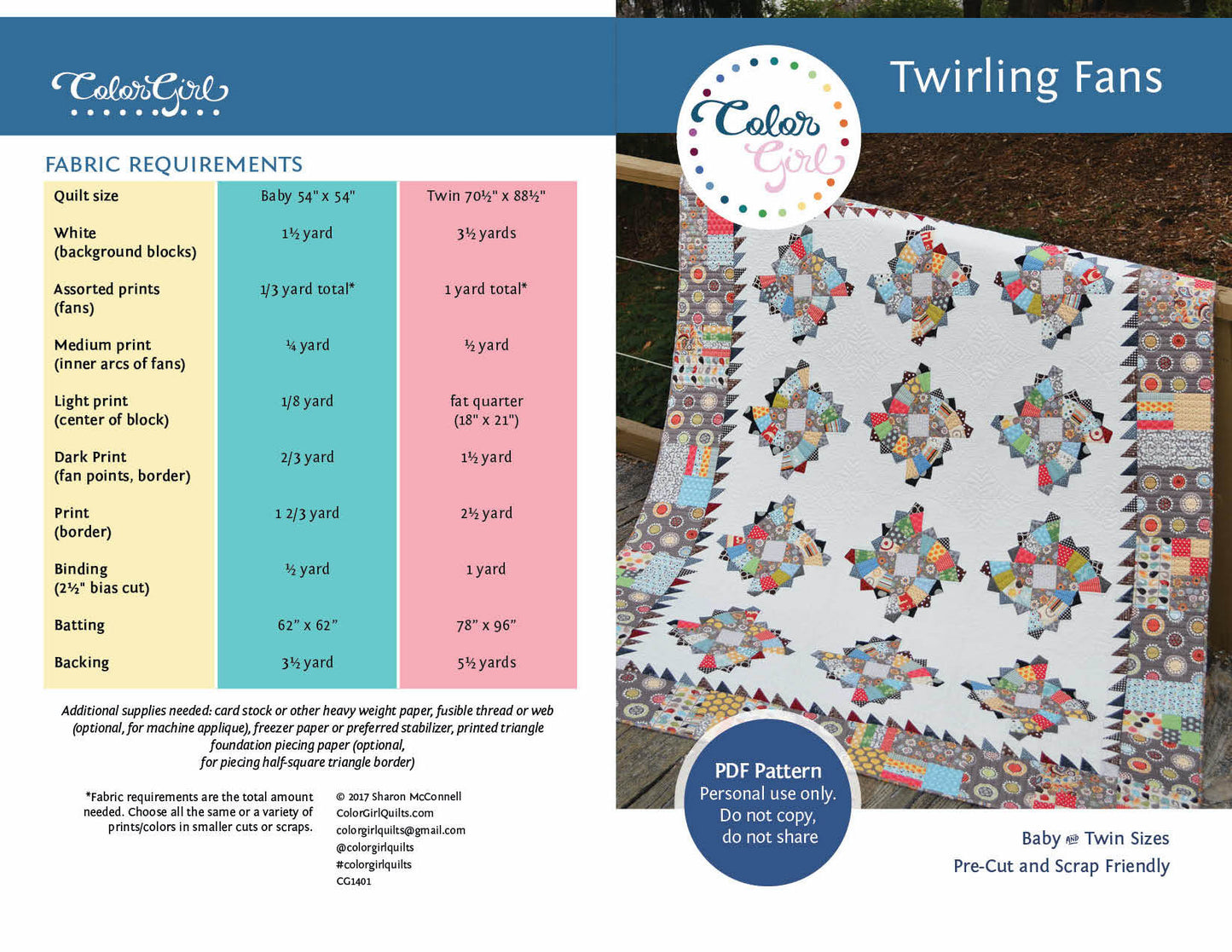 Twirling Fans Quilt Pattern