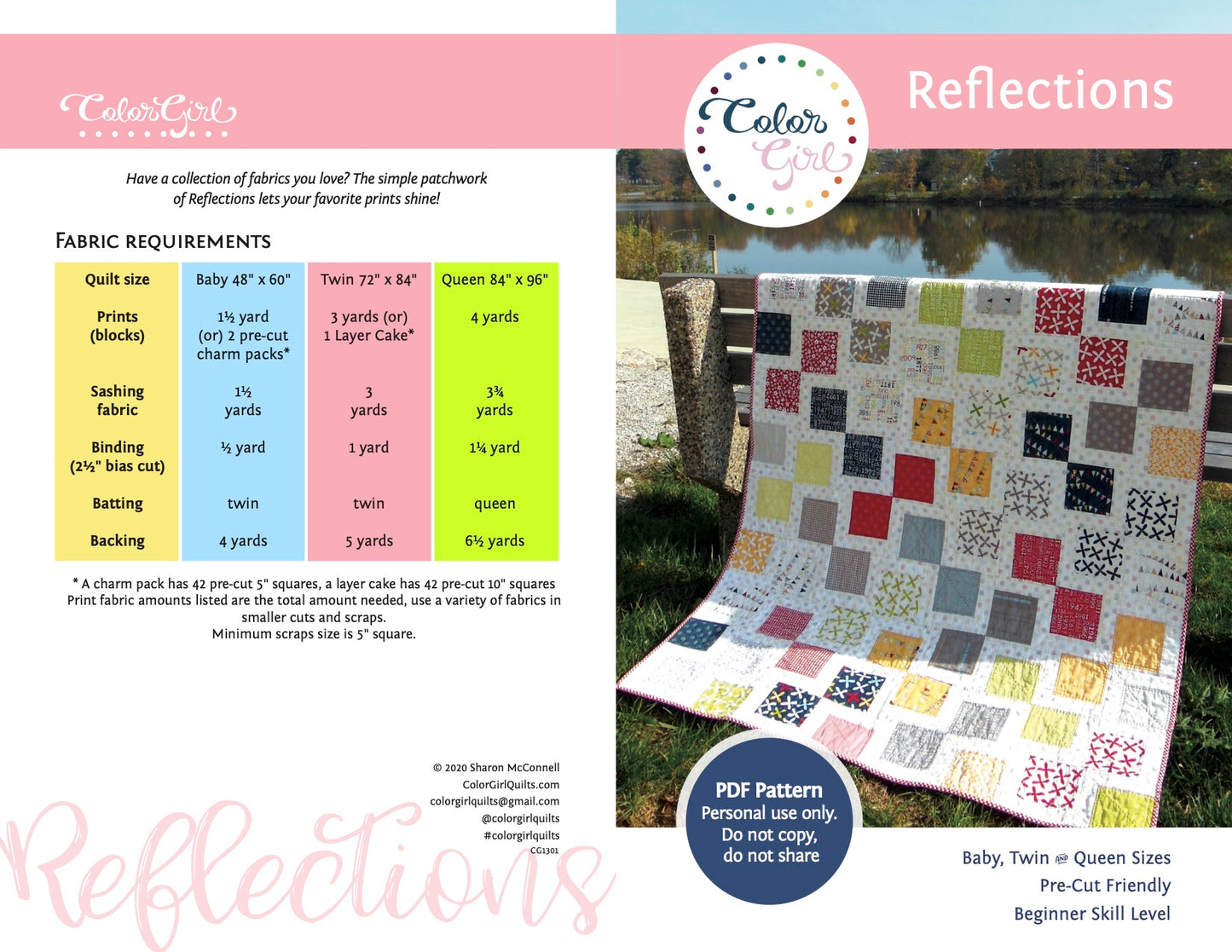 Reflections Quilt Pattern